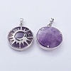 Natural Amethyst Pendants X-G-K234-B13-2