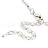 Valentine's Day Acrylic Pendant Necklace with Zinc Alloy Chains NJEW-D049-01B-P-3