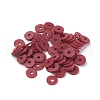 Flat Round Handmade Polymer Clay Beads CLAY-R067-8.0mm-29-4