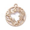 Zinc Alloy Open Back Bezel Pendants PALLOY-E577-27KCG-1