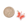 Glass Seed Beaded Butterfly Pendants PALLOY-MZ00473-3