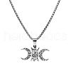 Hollow Out Moon Goddess Stainless Steel Pendant Necklaces for Women FS-WGF6F96-01-5