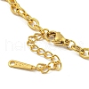 304 Stainless Steel Heart Link Cable Chains Bracelets BJEW-E100-01G-3