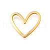 Brass Heart Linking Rings KK-B131-04G-1