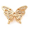 Brass Micro Pave Cubic Zirconia Beads KK-K378-42G-1