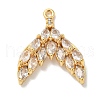 Brass Micro Pave Cubic Zirconia Pendants KK-K378-22G-1