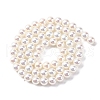 UV Plating Pearlized Glass Pearl Beads Strands GLAA-F128-01A-T1-4