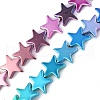 Gradient Color Electroplated Synthetic Non-magnetic Hematite Beads Strands G-A263-F01-02-1
