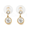 304 Stainless Steel Rhinestone Dangle Stud Earrings EJEW-G423-17G-01-4