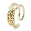 Rack Plating Brass Open Cuff Rings RJEW-K257-24G-1