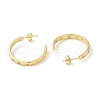Rack Plating Brass Ring Stud Earrings EJEW-A029-01G-2