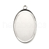 Tarnish Resistant 304 Stainless Steel Pendant Cabochon Settings STAS-K148-03-01-1