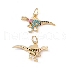 Rack Plating Brass Micro Pave Colorful Cubic Zirconia Pendants ZIRC-C040-48B-G-1