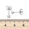 304 Stainless Steel Stud Earring Findings STAS-V003-09P-03-3