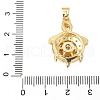 Brass Micro Pave Cubic Zirconia Pendants KK-C105-04G-3