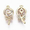 Brass Cubic Zirconia Pendants X-KK-N231-185-NF-2