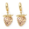 Brass Micro Pave Cubic Zirconia Hoop Earrings EJEW-R016-23G-4