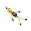 Glass Seed Beaded Little Skeleton Figure Pendants PALLOY-MZ00762-4