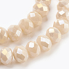 Electroplate Glass Beads Strands X-GLAA-K027-FR-B01-3