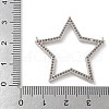 Rack Plating Brass Micro Pave Cubic Zirconia Connector Charms KK-G515-42P-01-3