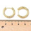Brass Micro Pave Clear Cubic Zirconia Hoop Earrings EJEW-A132-17G-5