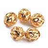 Long-Lasting Hollowed Plated Brass Beads KK-O133-003C-G-1