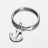 Stainless Steel Anchor Keychain KEYC-JKC00046-03-2