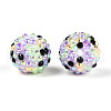 Round Resin Rhinestone Beads OACR-T028-66C-2