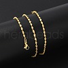 Brass Singapore Chains Necklaces for Women NJEW-D302-36G-2