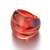 Mixed Handmade Lampwork Wide Band Rings RJEW-X0005-B-2