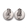 Non-Tarnish 304 Stainless Steel Clip-on Earring Setting X-STAS-P249-23D-P-2
