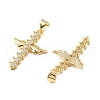 Brass Micro Pave Cubic Zirconia Pendants KK-R229-10G-B-2