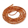Electroplate Transparent Glass Beads Strands GLAA-H021-01A-FR02-5