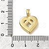 Brass Micro Pave Clear Cubic Zirconia Pendants ZIRC-I070-069G-3
