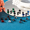  12Pcs 6 Colors Cubic Zirconia Diamond Stud Earrings EJEW-TA0001-09-17