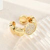 Brass Micro Pave Clear Cubic Zirconia Open Cuff Rings for Women RJEW-M026-01G-01-4