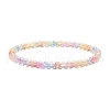 Sparkling Crackle Glass Round Beads Stretch Bracelets Set BJEW-JB07189-4