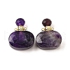 Natural Amethyst Perfume Bottle Pendants G-L623-07G-05-1