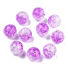 Transparent Crackle Acrylic Beads CACR-N004-01E-2