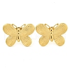 Ion Plating(IP) 304 Stainless Steel Stud Earrings for Women EJEW-S227-42G-1
