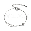 201 Stainless Steel Cable Chain Bracelets BJEW-H205-01C-P-4