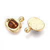 Oval Alloy Resin Pendants PALLOY-N177-09G-2