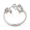 Non-Tarnish 304 Stainless Steel Yoga & Infinity Adjustable Ring for Women RJEW-M149-19P-2