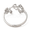 304 Stainless Steel Yoga & Infinity Adjustable Ring for Women RJEW-M149-19P-2