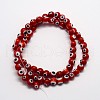 Handmade Evil Eye Lampwork Round Bead Strands LAMP-L055-6mm-10-2