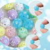 SUNNYCLUE 24Pcs 6 Colors Resin Sugar Bubblegum Beads RESI-SC0005-77-3
