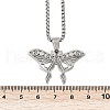 Hollow Out Butterfly 304 Stainless Steel Pendant Necklaces for Men Women NJEW-K283-24P-3