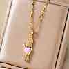 Vintage Brass Love Enamel Hamsa Hand Pendant Necklaces BQ5332-3-1