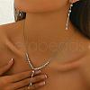 Elegant Vintage Brass Tassel Dangle Earrings & Pendant Necklace Sets for Women IW4350-4