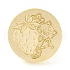 Golden Tone Round Wax Seal Brass Stamp Heads AJEW-Z034-01G-11-2